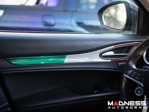 Alfa Romeo Stelvio Door Trim - Carbon Fiber - Interior Door Trim Kit - Italian Theme - Feroce Carbon Alfa Romeo Stelvio Door Trim - Carbon Fiber - Interior Door Trim Kit - Italian Theme - Feroce Carbon